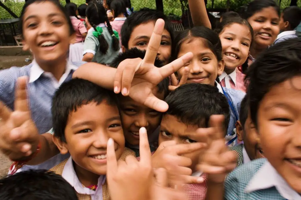 group of indian children